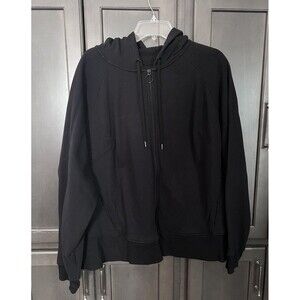 Tek Gear Women's Ultrasoft Fleece Black Hoodie Full Zipper Size 2X Plus